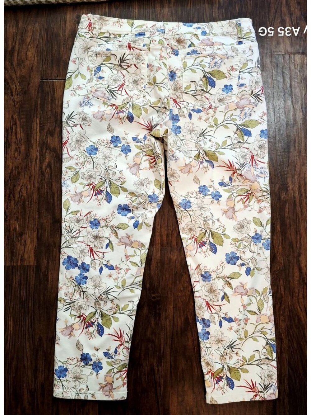 J.Jill Women’s Authentic Fit Slim Ankle Jeans Size 14 Floral Pattern Cotton Blen